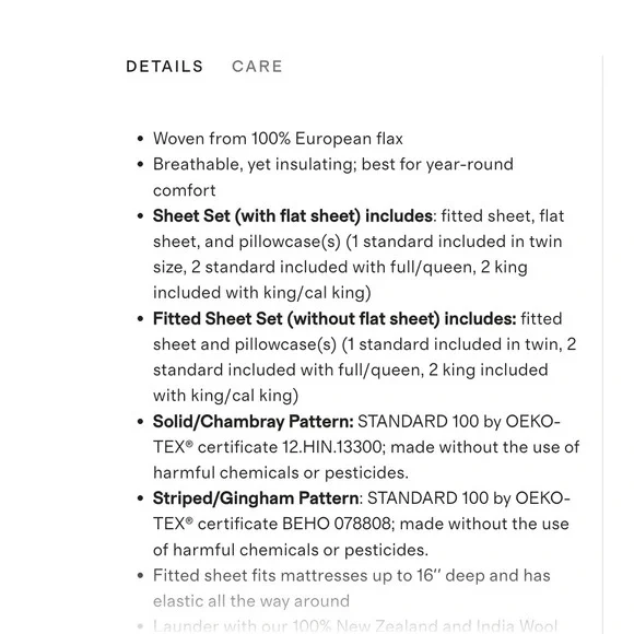 Quince European Linen Fitted Sheet Set Queen Terracotta Fitted + 2 Pillow Cases - Picture 2 of 6